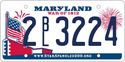 MD license plate 2BL3224