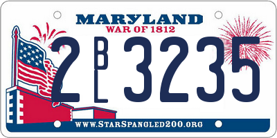 MD license plate 2BL3235
