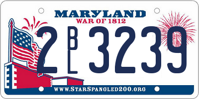 MD license plate 2BL3239