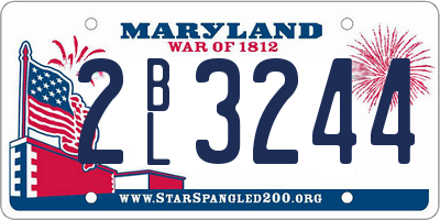 MD license plate 2BL3244