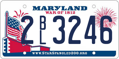 MD license plate 2BL3246