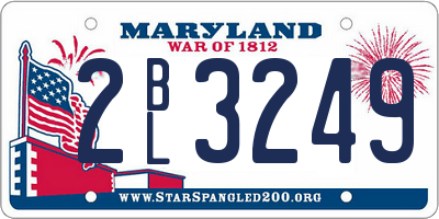 MD license plate 2BL3249