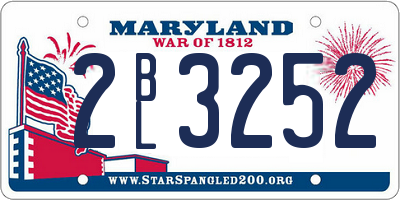 MD license plate 2BL3252