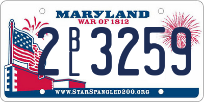 MD license plate 2BL3259