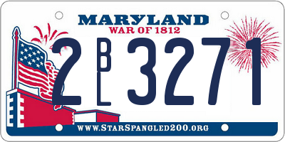 MD license plate 2BL3271