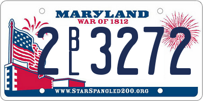 MD license plate 2BL3272