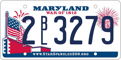 MD license plate 2BL3279