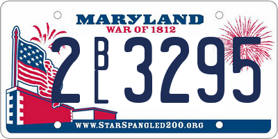 MD license plate 2BL3295