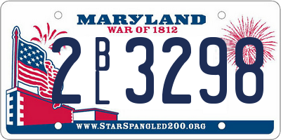MD license plate 2BL3298