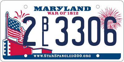 MD license plate 2BL3306