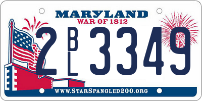 MD license plate 2BL3349
