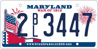 MD license plate 2BL3447