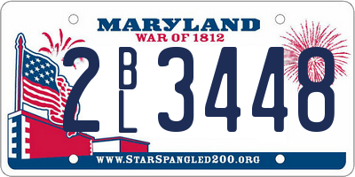 MD license plate 2BL3448