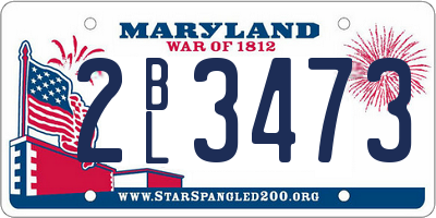 MD license plate 2BL3473