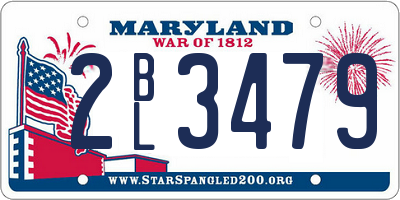 MD license plate 2BL3479