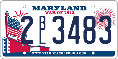 MD license plate 2BL3483