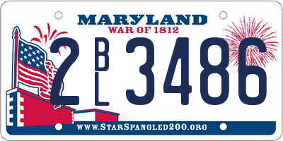 MD license plate 2BL3486