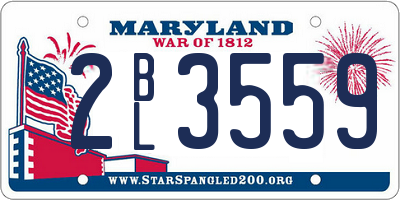 MD license plate 2BL3559