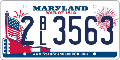 MD license plate 2BL3563