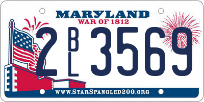 MD license plate 2BL3569
