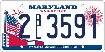 MD license plate 2BL3591