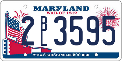 MD license plate 2BL3595