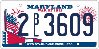MD license plate 2BL3609