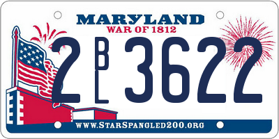MD license plate 2BL3622