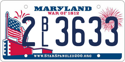 MD license plate 2BL3633