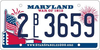 MD license plate 2BL3659