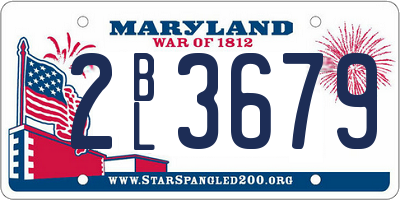 MD license plate 2BL3679