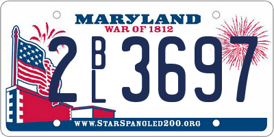 MD license plate 2BL3697