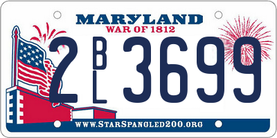 MD license plate 2BL3699