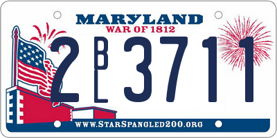 MD license plate 2BL3711