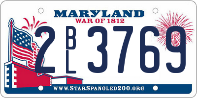 MD license plate 2BL3769