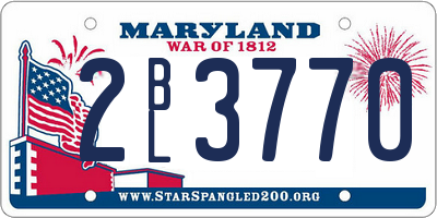 MD license plate 2BL3770