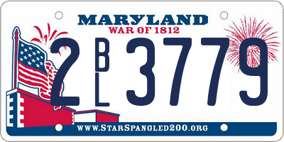 MD license plate 2BL3779