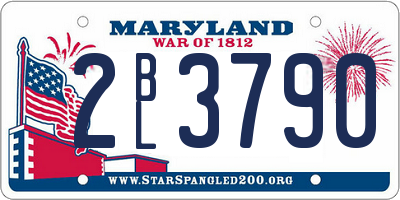 MD license plate 2BL3790