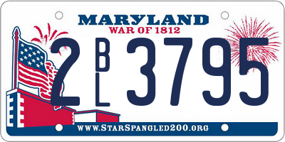 MD license plate 2BL3795