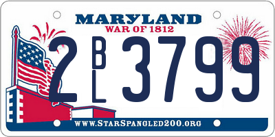 MD license plate 2BL3799