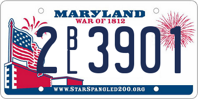 MD license plate 2BL3901