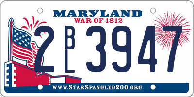 MD license plate 2BL3947