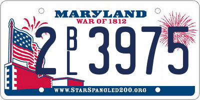 MD license plate 2BL3975