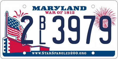 MD license plate 2BL3979