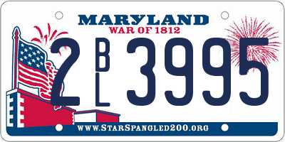 MD license plate 2BL3995