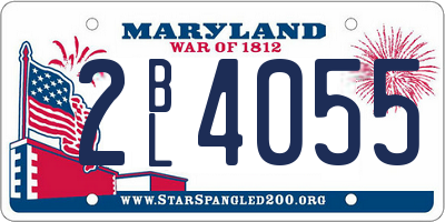 MD license plate 2BL4055