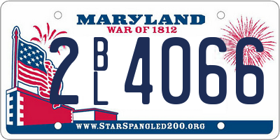 MD license plate 2BL4066