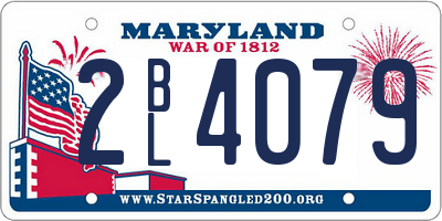 MD license plate 2BL4079