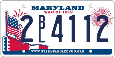 MD license plate 2BL4112