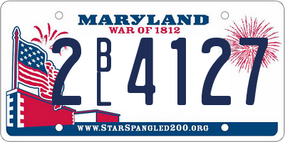 MD license plate 2BL4127